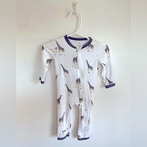 Kyte BABY Printed Zippered Romper in Giraffe (3 - 6 months)